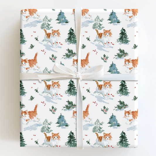 Meow In the Woods - Wrapping Paper - Aspen & Arlo