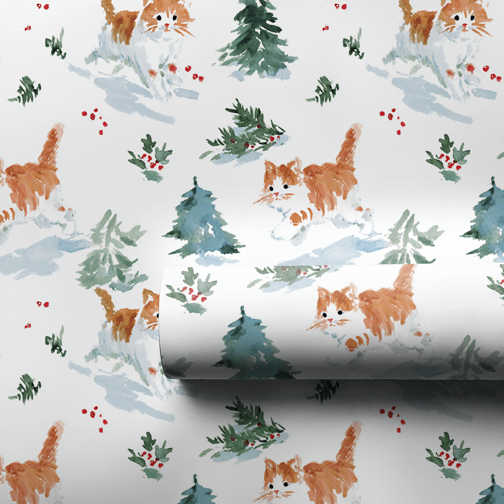 Meow In the Woods - Wrapping Paper - Aspen & Arlo