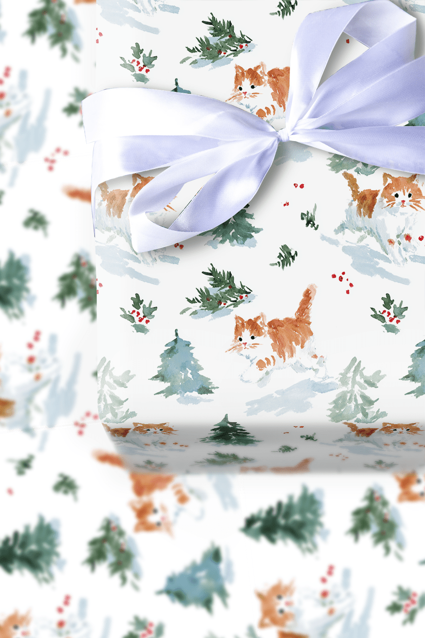 Meow In the Woods - Wrapping Paper - Aspen & Arlo