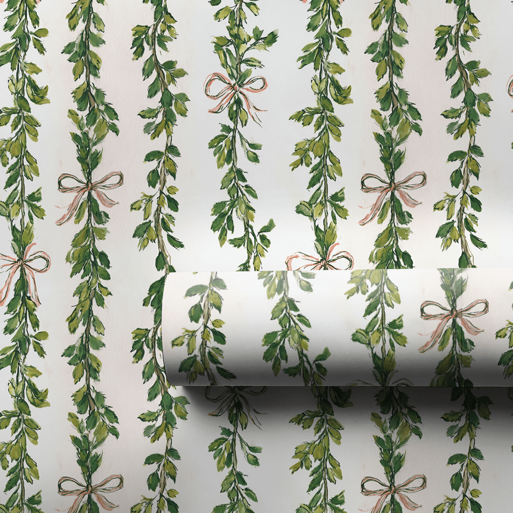 Rosy Ribbon - Wrapping Paper - Aspen & Arlo