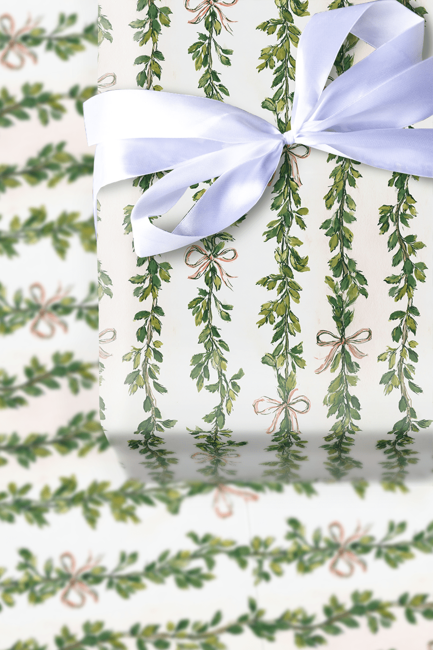 Rosy Ribbon - Wrapping Paper - Aspen & Arlo