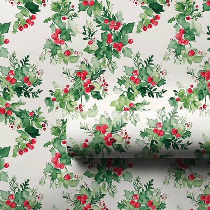 Wrapped In Holly - Wrapping Paper - Aspen & Arlo