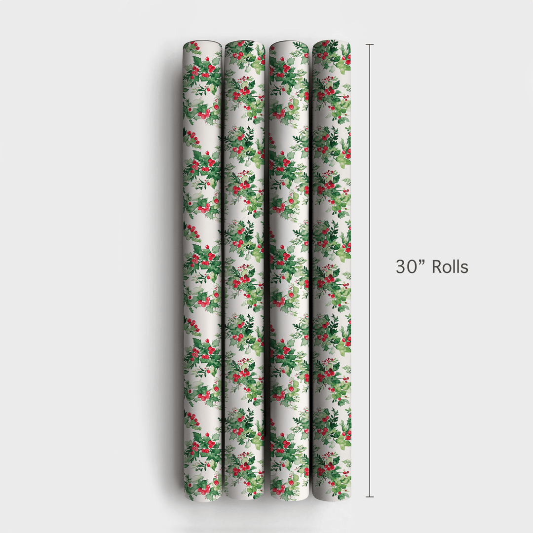 Wrapped In Holly - Wrapping Paper - Aspen & Arlo