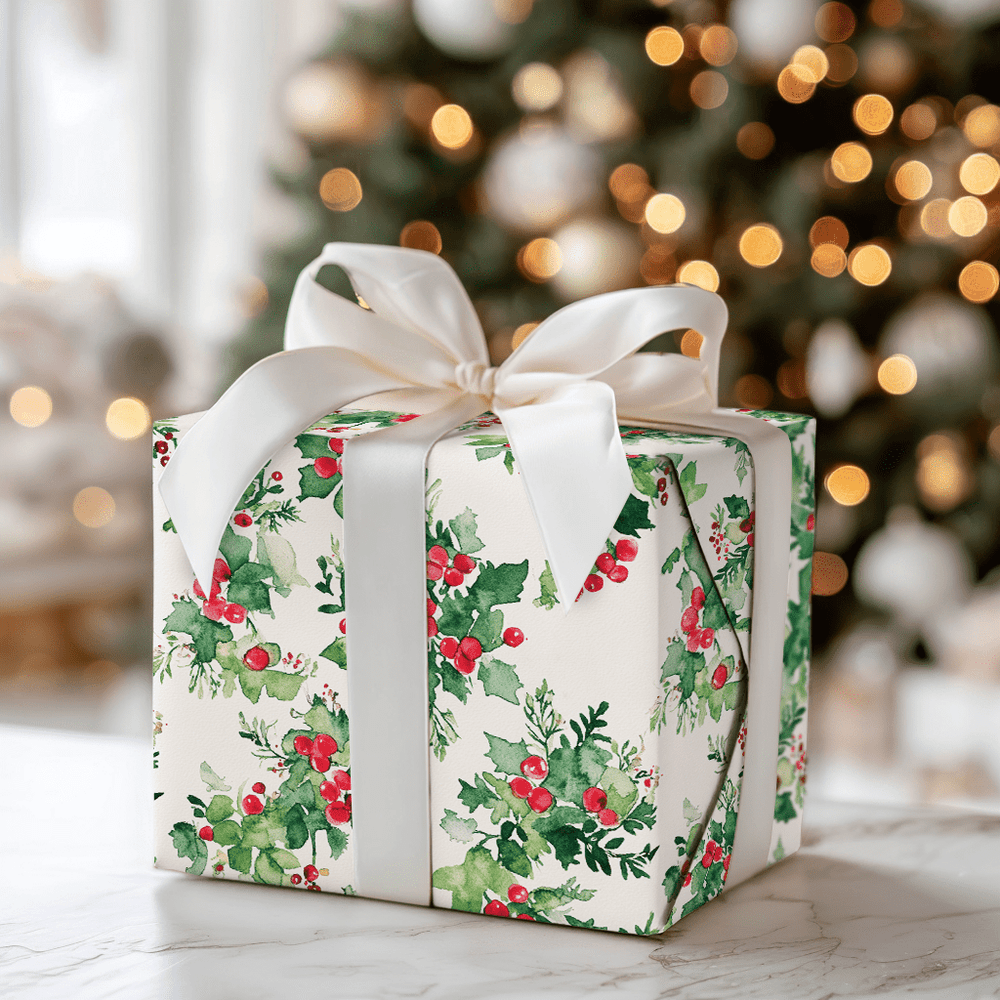 Wrapped In Holly - Wrapping Paper - Aspen & Arlo