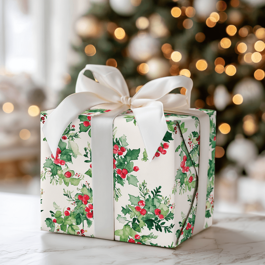 Wrapped In Holly - Wrapping Paper - Aspen & Arlo