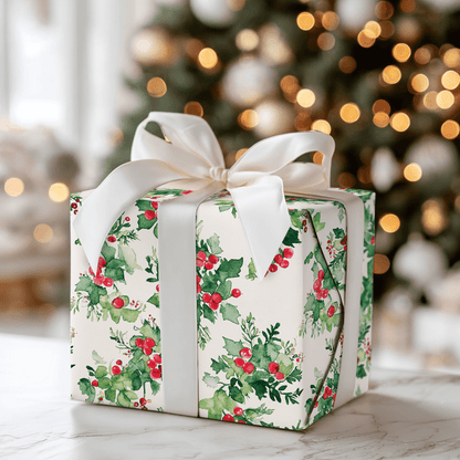 Wrapped In Holly - Wrapping Paper - Aspen & Arlo