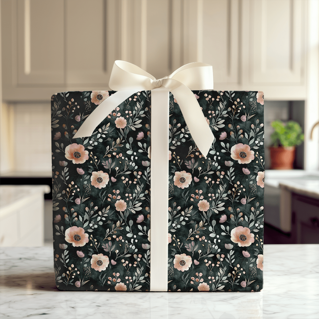 Midnight Bloom - Wrapping Paper - Aspen & Arlo