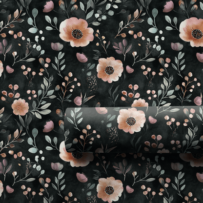 Midnight Bloom - Wrapping Paper - Aspen & Arlo