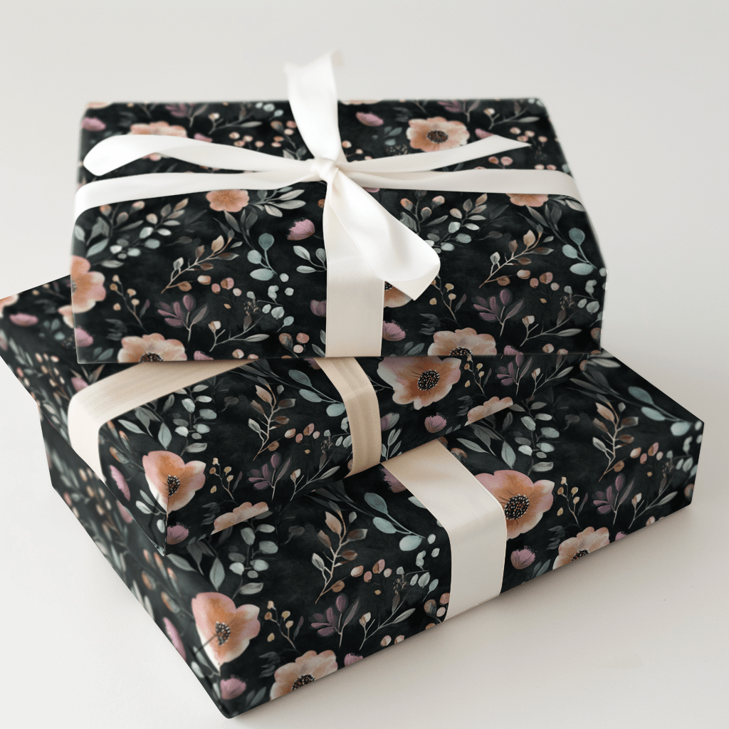 Midnight Bloom - Wrapping Paper - Aspen & Arlo
