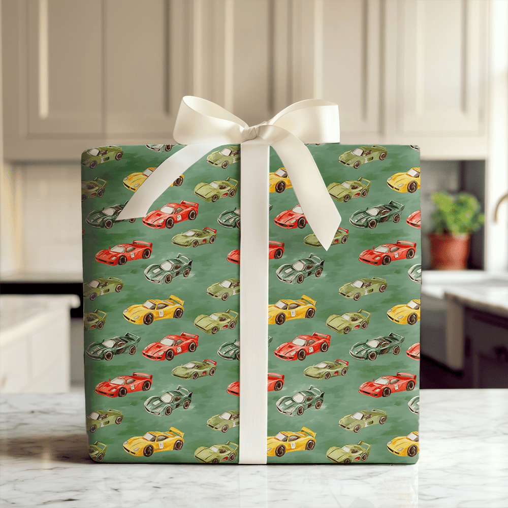 Racing into Gold - Wrapping Paper - Aspen & Arlo