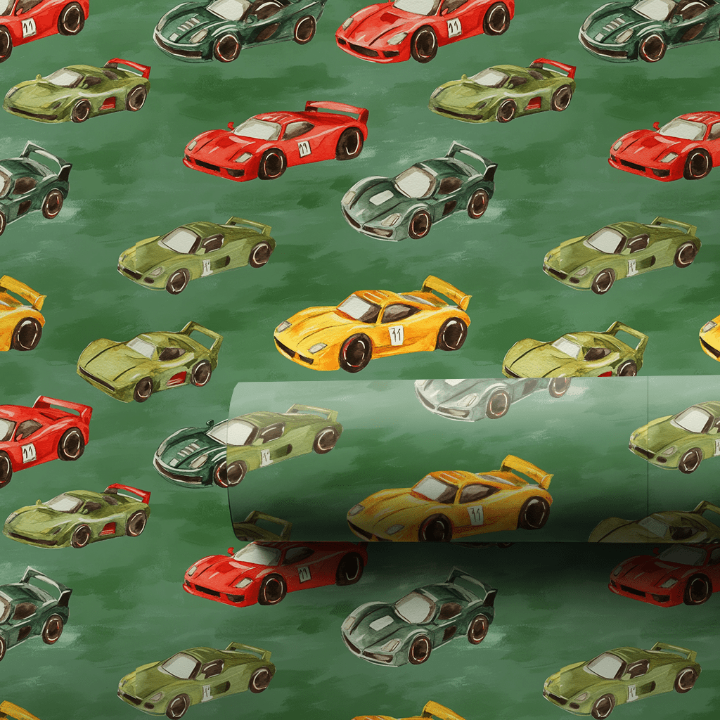 Racing into Gold - Wrapping Paper - Aspen & Arlo