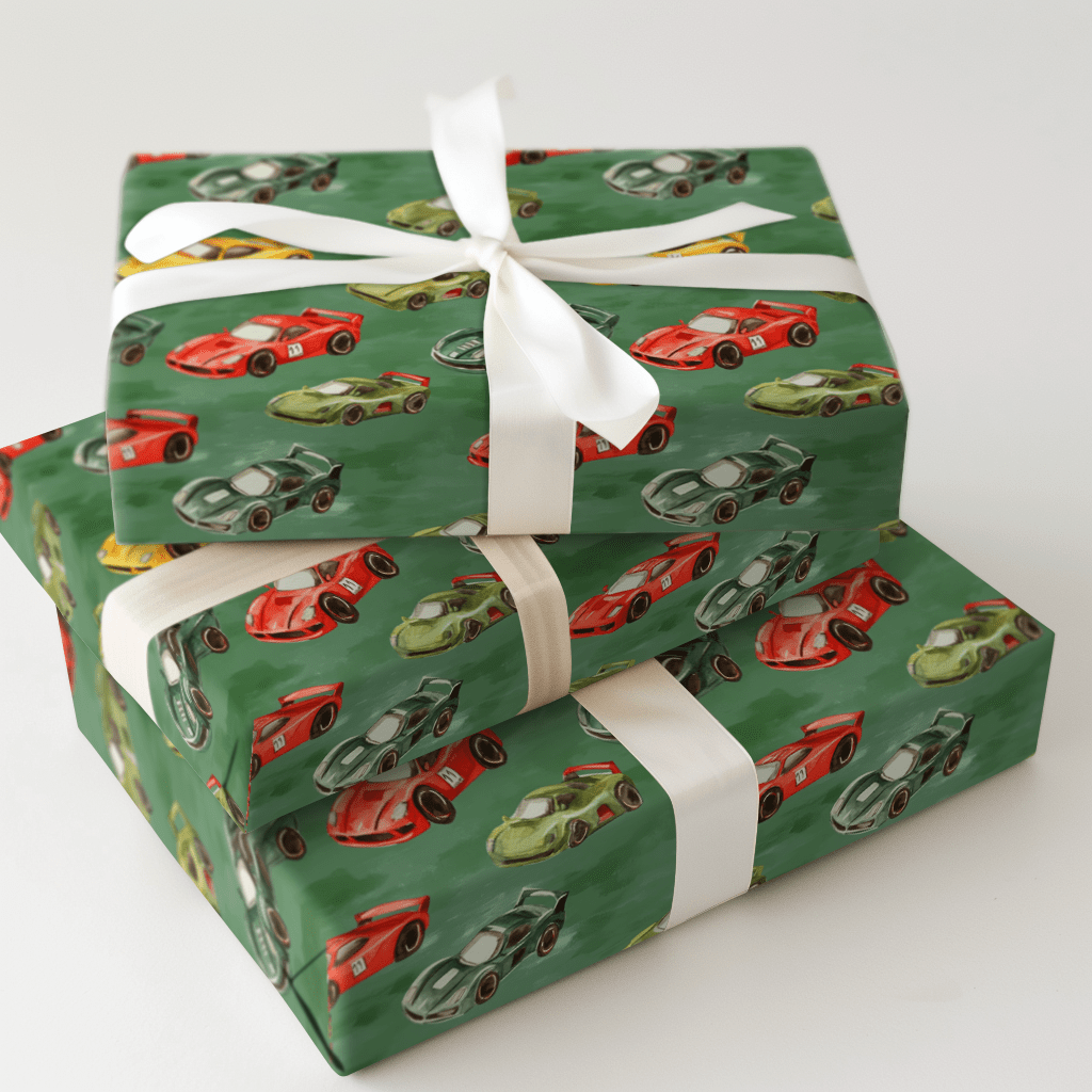 Racing into Gold - Wrapping Paper - Aspen & Arlo