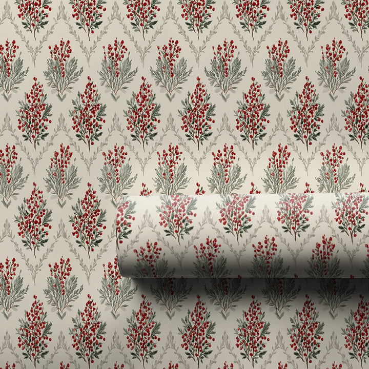 Scarlet Sprig Damask