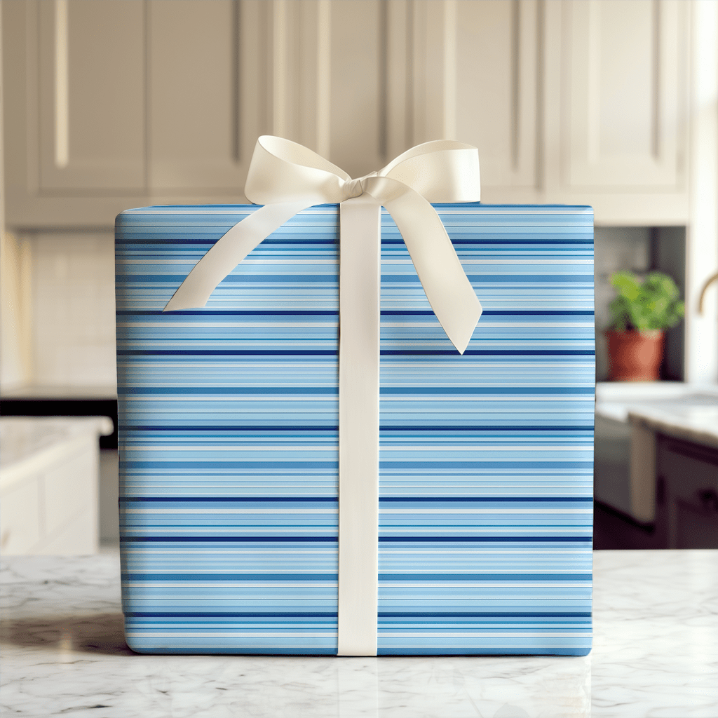 Blueberry Stripes - Wrapping Paper - Aspen & Arlo