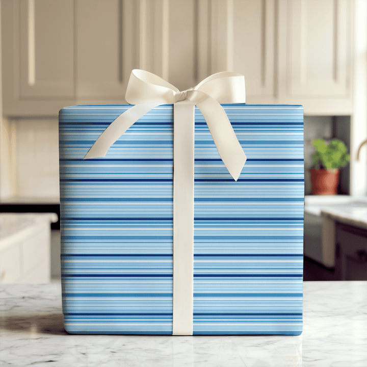 Blueberry Stripes - Wrapping Paper - Aspen & Arlo