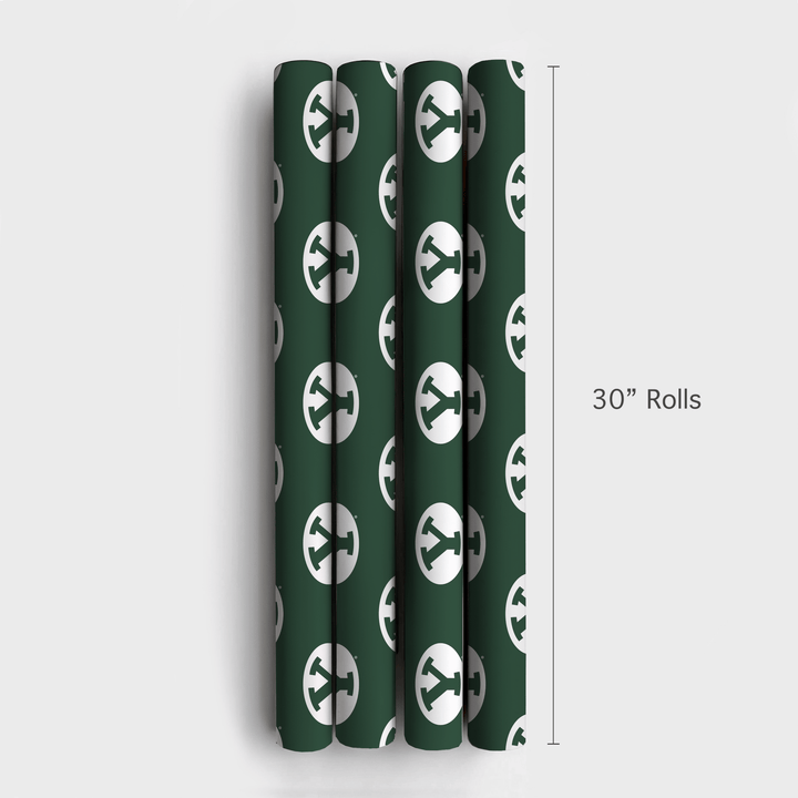 Green with Cougar Pride - Wrapping Paper - Aspen & Arlo