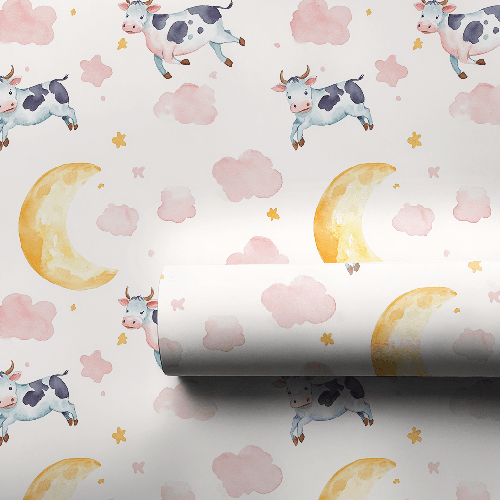 Mooving to the Moon - Wrapping Paper - Aspen & Arlo
