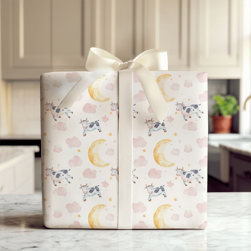 Mooving to the Moon - Wrapping Paper - Aspen & Arlo
