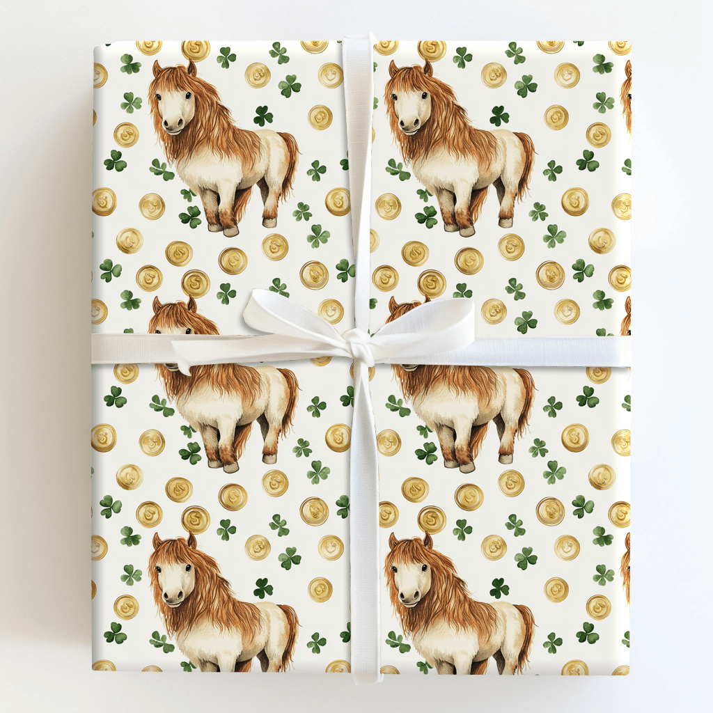 Golden with the Shetland - Wrapping Paper - Aspen & Arlo