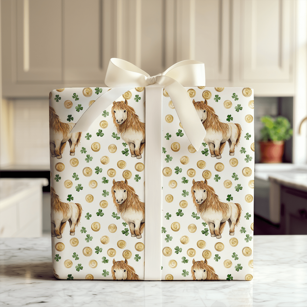 Golden with the Shetland - Wrapping Paper - Aspen & Arlo