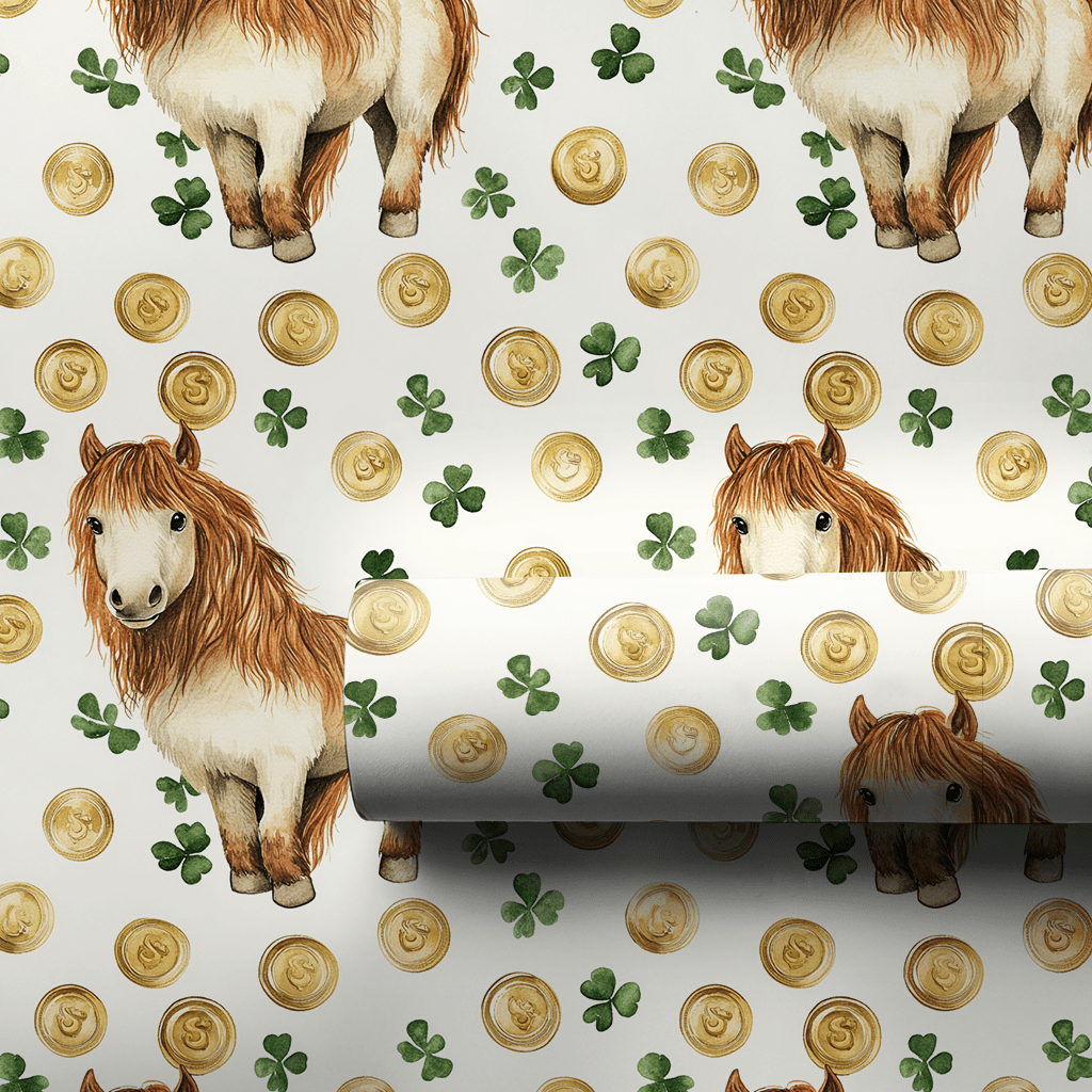 Golden with the Shetland - Wrapping Paper - Aspen & Arlo