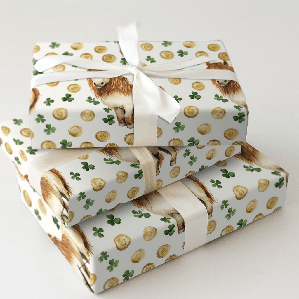 Golden with the Shetland - Wrapping Paper - Aspen & Arlo