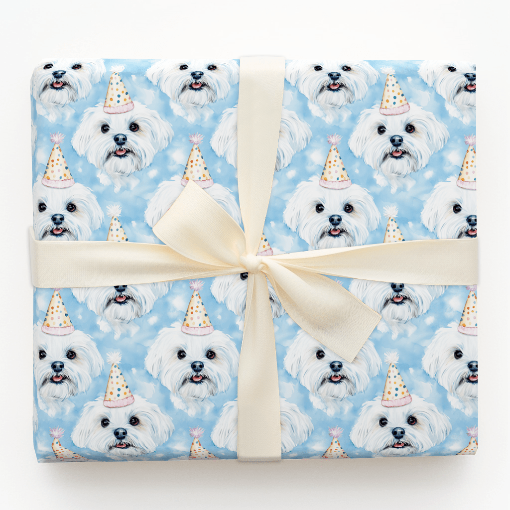 Maltese Wishes - Wrapping Paper - Aspen & Arlo