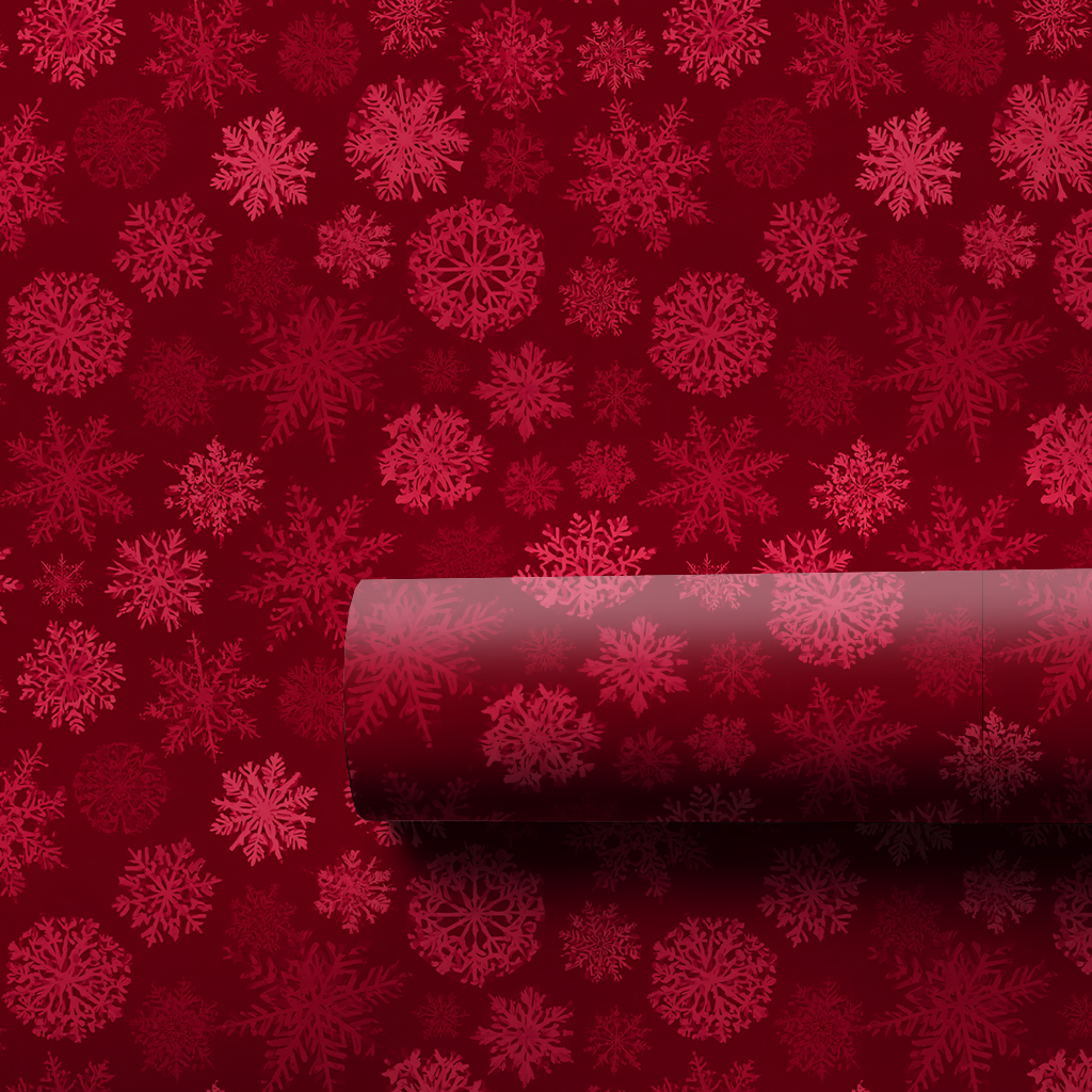 Burgundy Snowflakes
