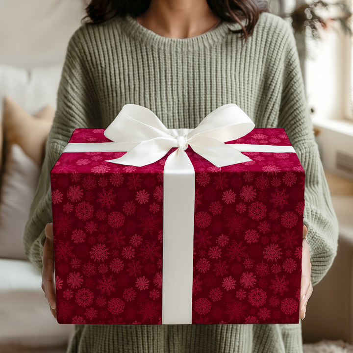Burgundy Snowflakes