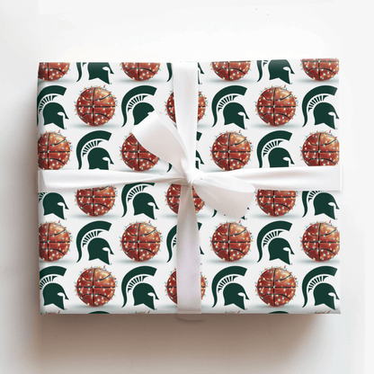Holiday Hoops Spartans - Wrapping Paper - Aspen & Arlo