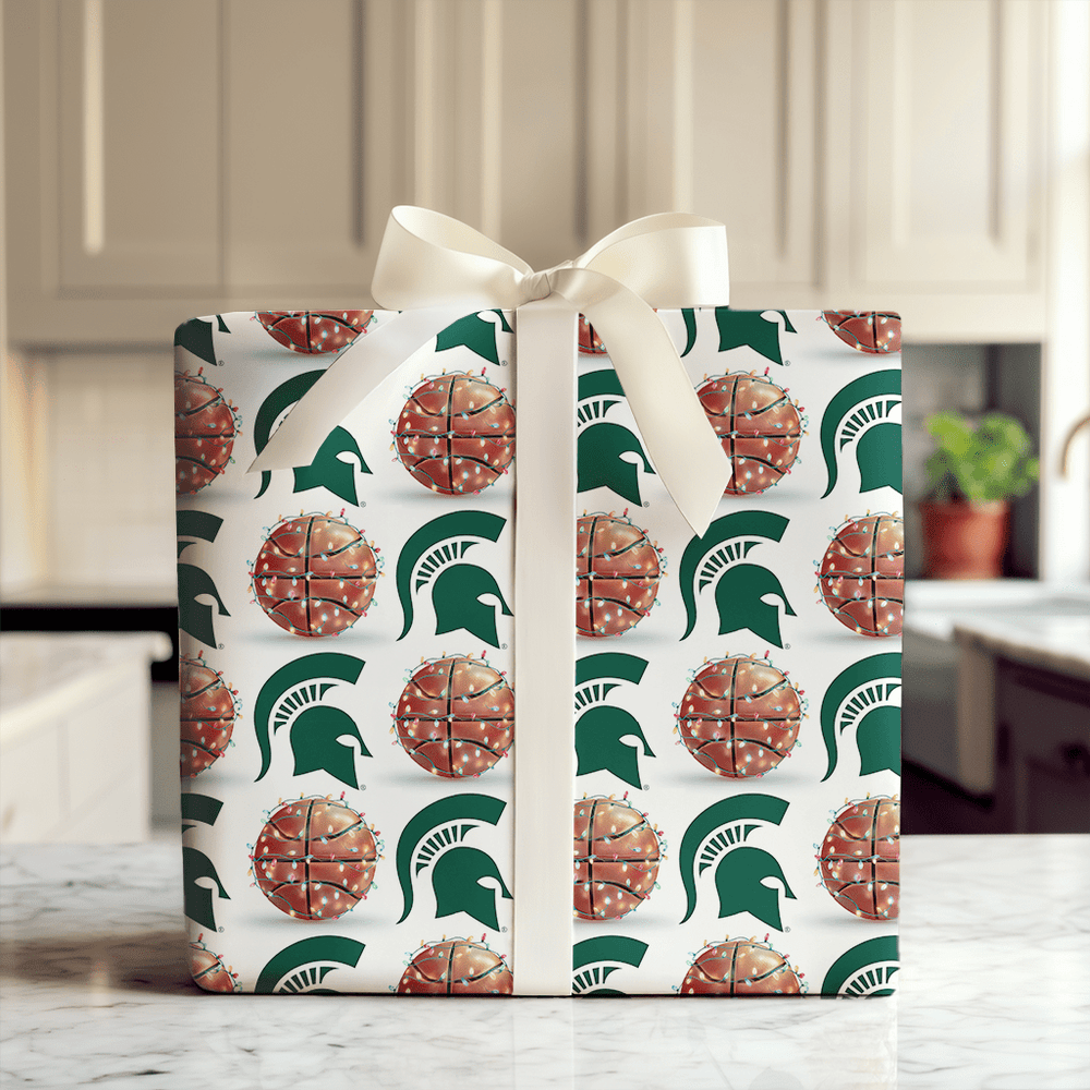 Holiday Hoops Spartans - Wrapping Paper - Aspen & Arlo