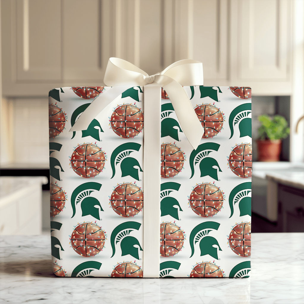 Holiday Hoops Spartans - Wrapping Paper - Aspen & Arlo