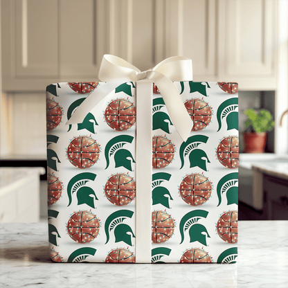 Holiday Hoops Spartans - Wrapping Paper - Aspen & Arlo