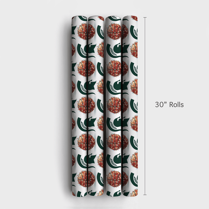 Holiday Hoops Spartans - Wrapping Paper - Aspen & Arlo