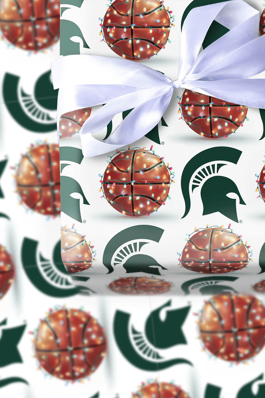 Holiday Hoops Spartans - Wrapping Paper - Aspen & Arlo