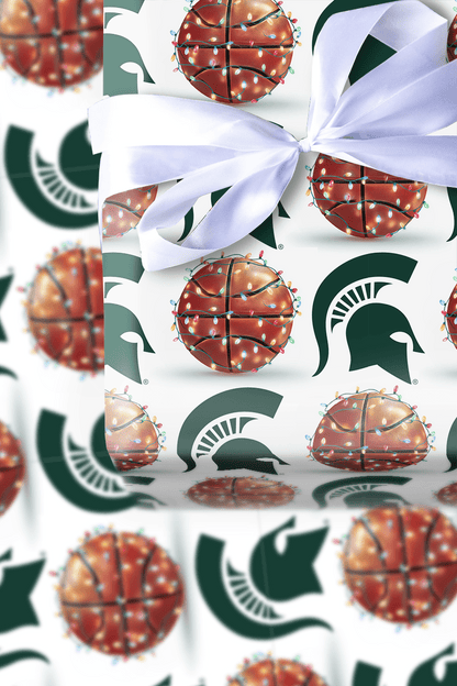 Holiday Hoops Spartans - Wrapping Paper - Aspen & Arlo