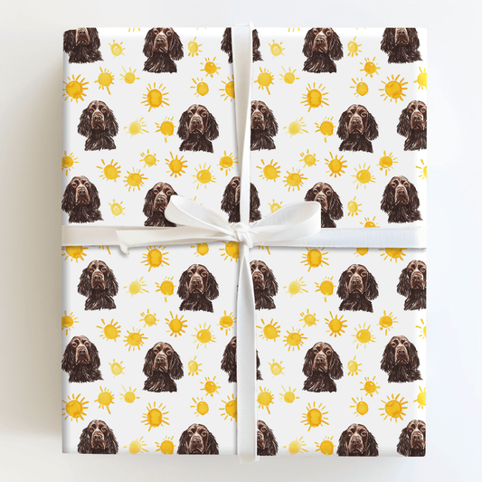 Sunny Day with the Boykin Spaniels - Wrapping Paper - Aspen & Arlo
