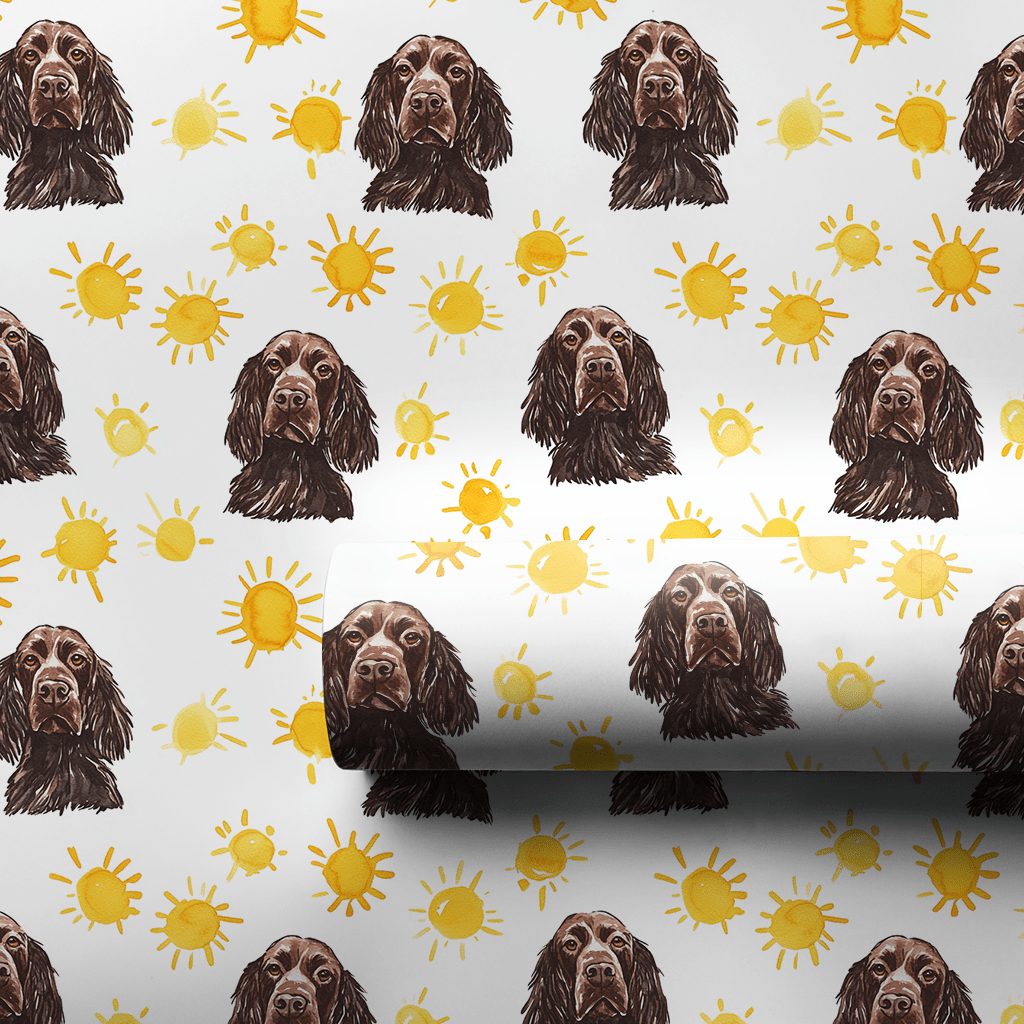 Sunny Day with the Boykin Spaniels - Wrapping Paper - Aspen & Arlo