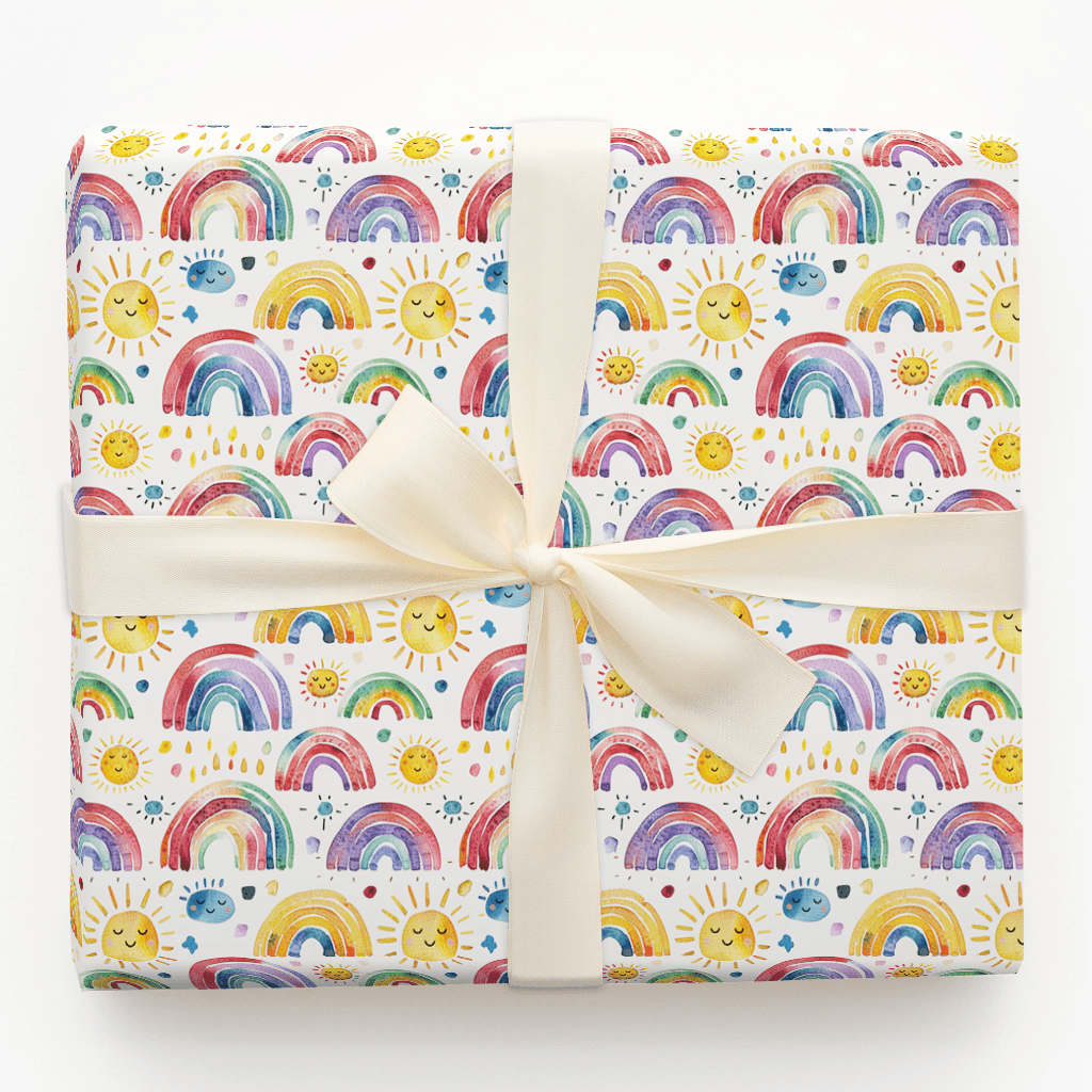 Rainbow Smiles - Wrapping Paper - Aspen & Arlo