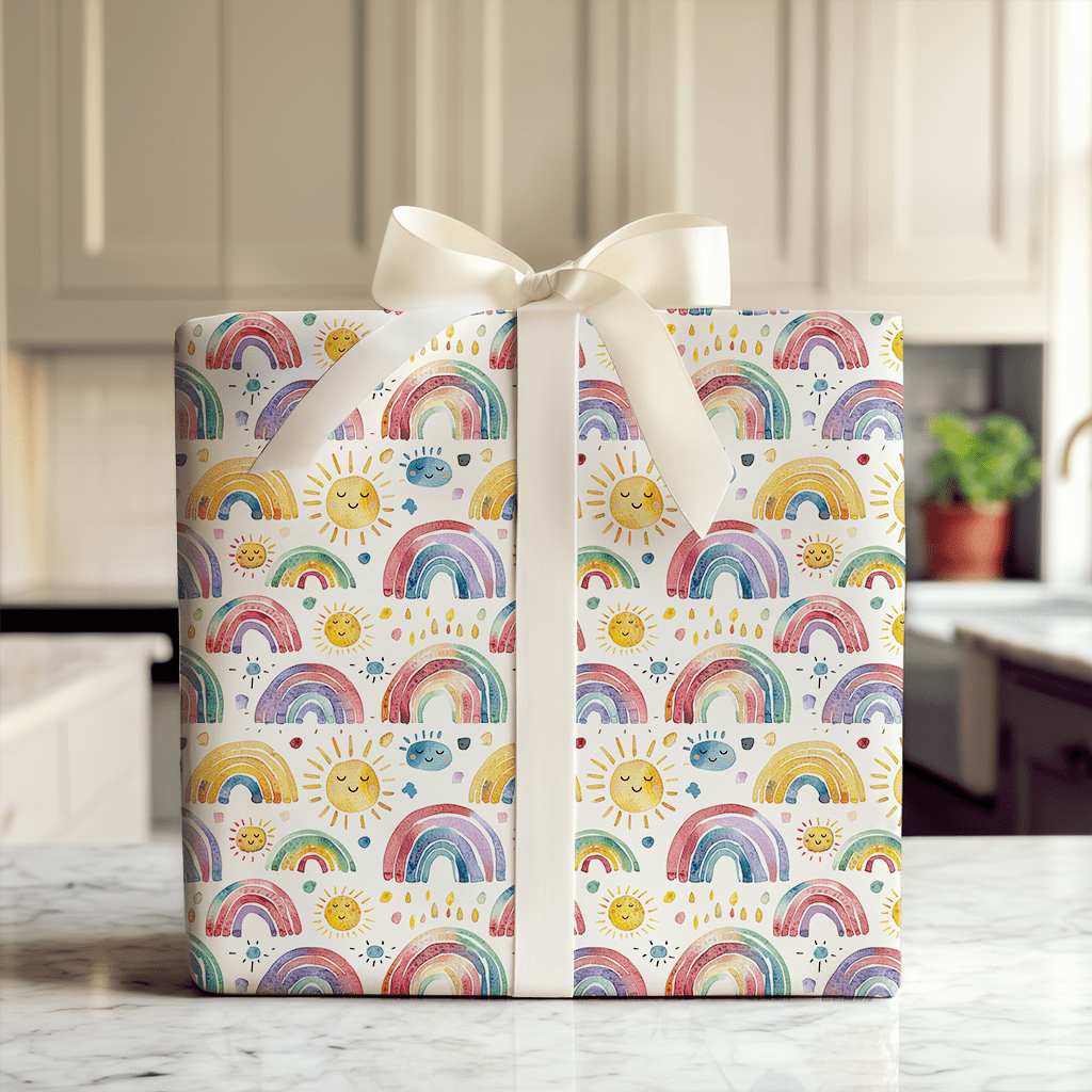 Rainbow Smiles - Wrapping Paper - Aspen & Arlo