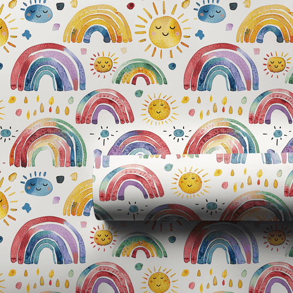 Rainbow Smiles - Wrapping Paper - Aspen & Arlo
