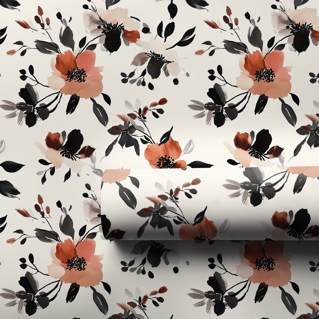Rosewood Flowers - Wrapping Paper - Aspen & Arlo