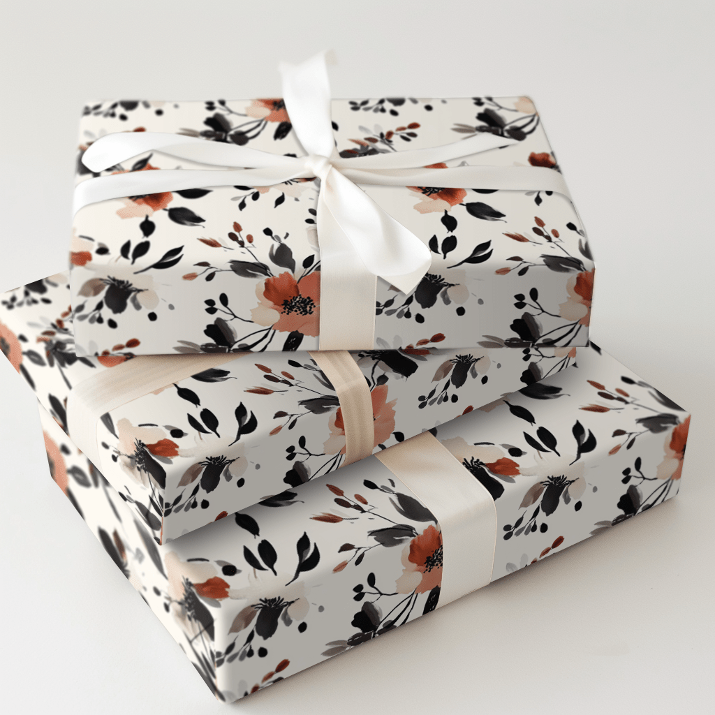 Rosewood Flowers - Wrapping Paper - Aspen & Arlo