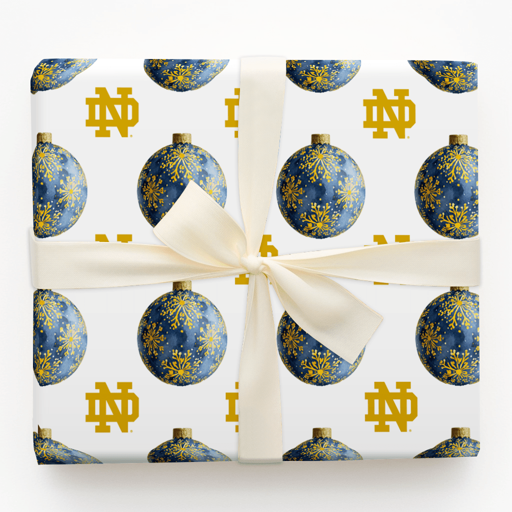 Blue & Gold Bauble - Wrapping Paper - Aspen & Arlo