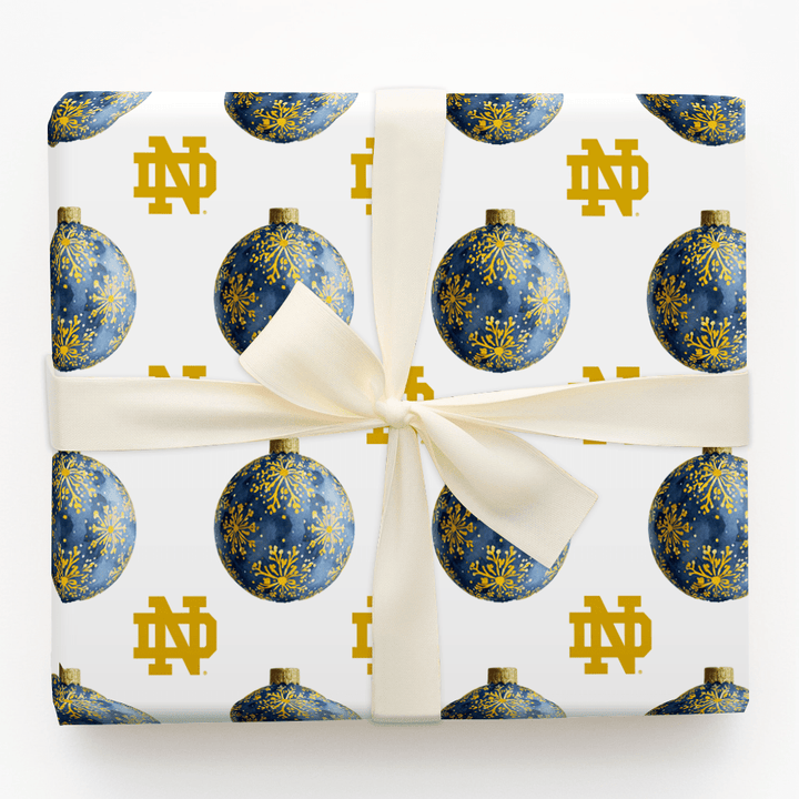 Blue & Gold Bauble - Wrapping Paper - Aspen & Arlo