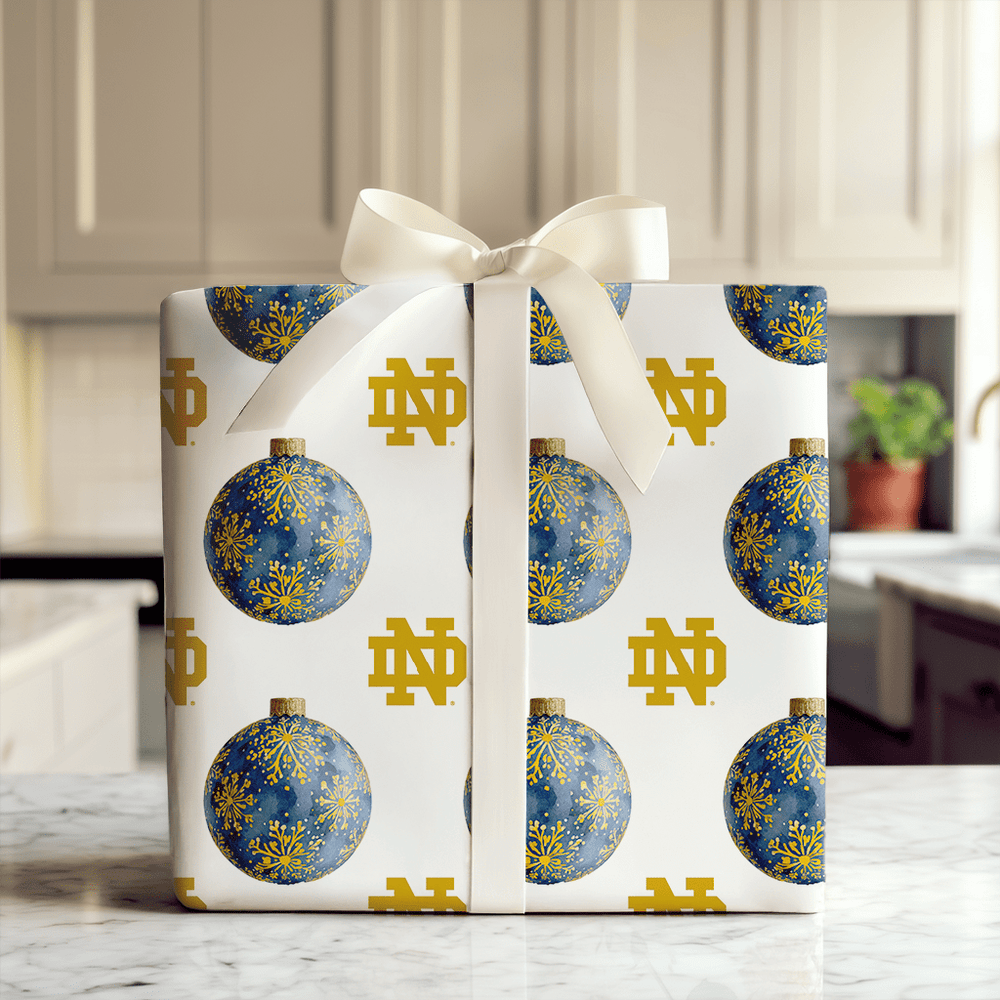 Blue & Gold Bauble - Wrapping Paper - Aspen & Arlo