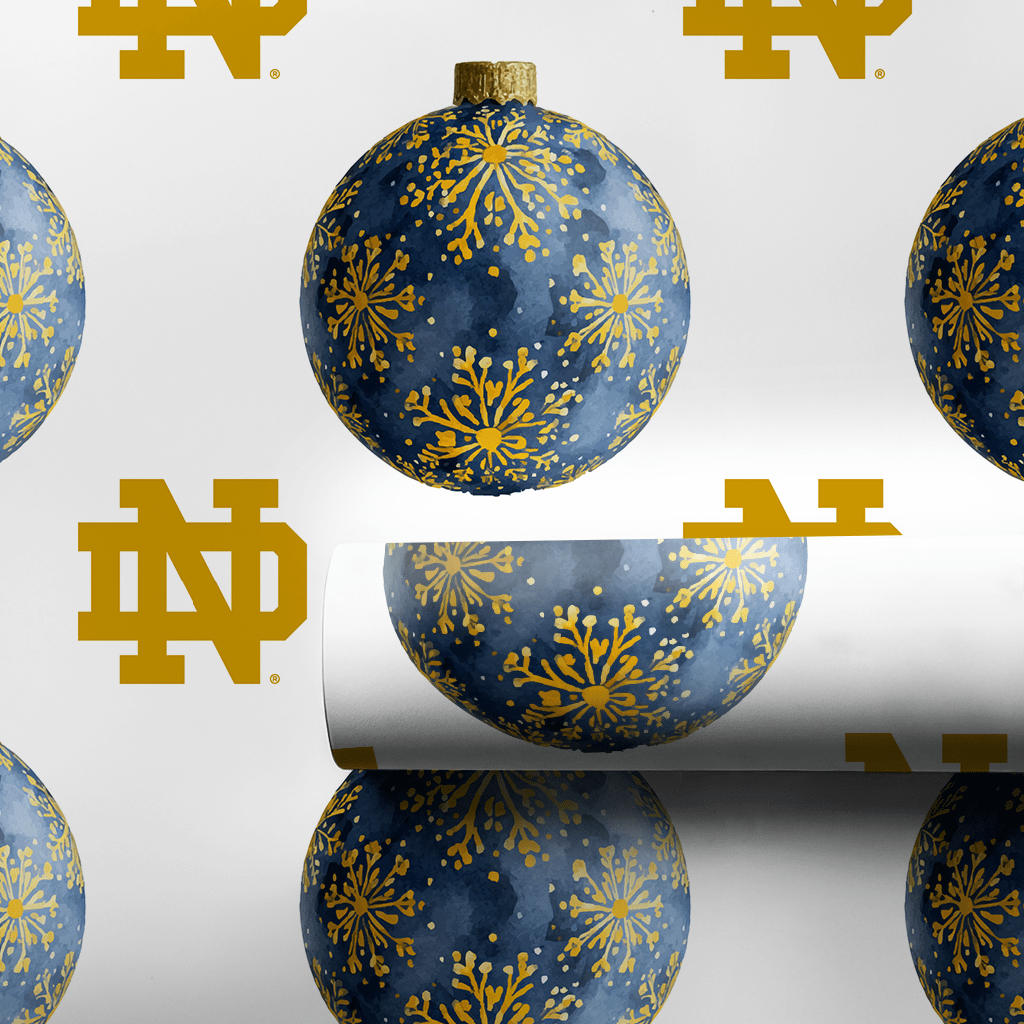 Blue & Gold Bauble - Wrapping Paper - Aspen & Arlo
