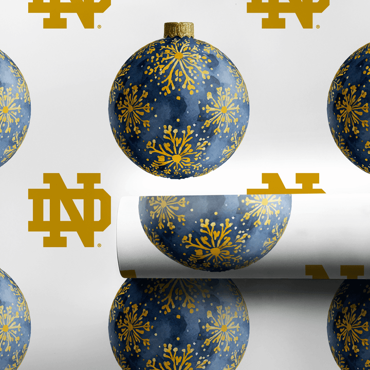 Blue & Gold Bauble - Wrapping Paper - Aspen & Arlo