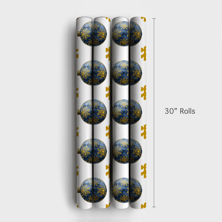 Blue & Gold Bauble - Wrapping Paper - Aspen & Arlo