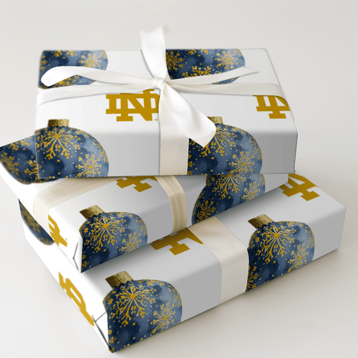 Blue & Gold Bauble - Wrapping Paper - Aspen & Arlo